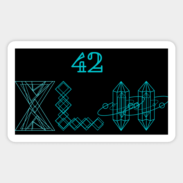 forty-two number symbolism Magnet by Menelia